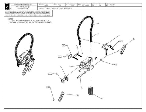 Chain clamp coupling jaw assy
