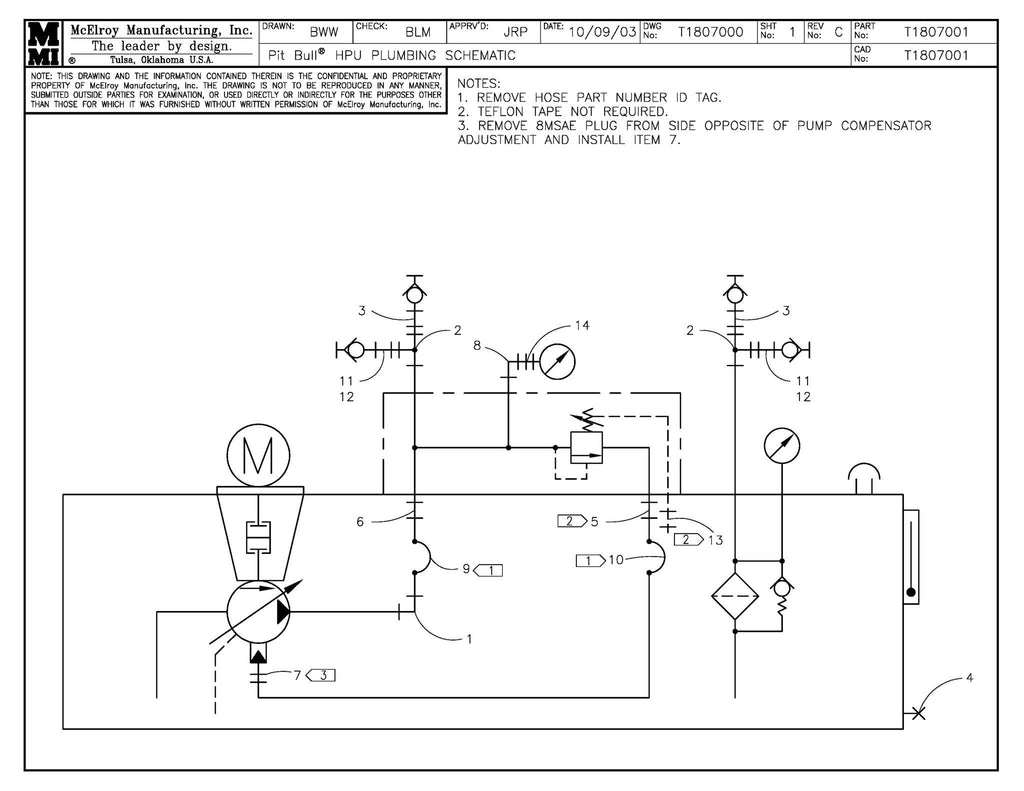 PB HPU PLUMBING SCHEM