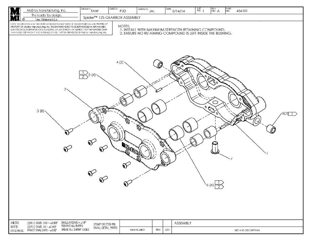 SPIDER 125 GEARBOX ASSY
