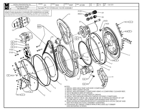 Dynamc 12 hyd facer assy