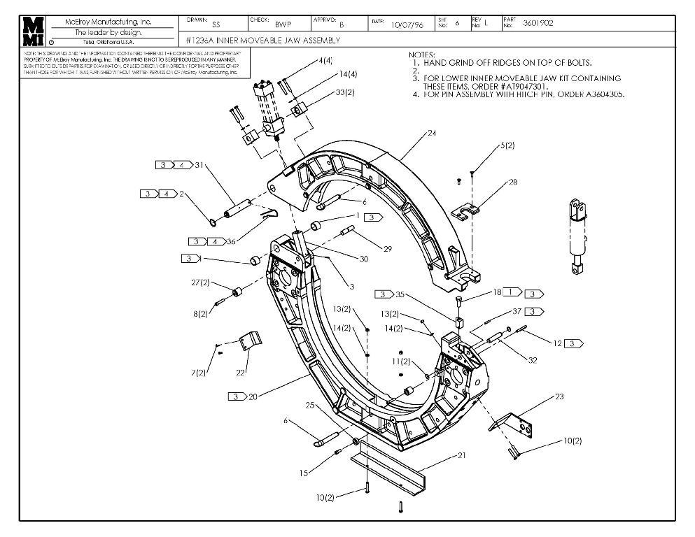 36 INNER MOVABLE JAW ASSY