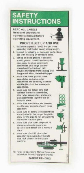 Polyhorse safety instr label