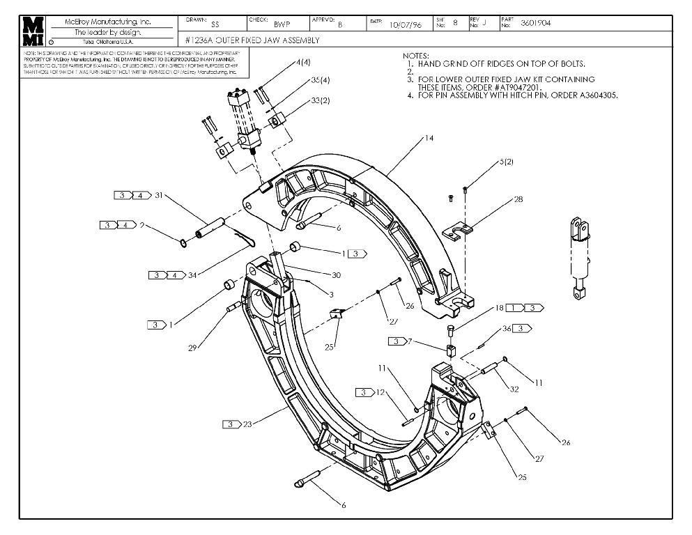 36 OUTER FIXED JAW ASSY
