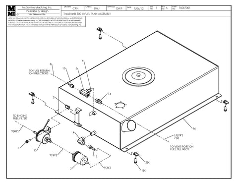 T500 iii fuel tank assy