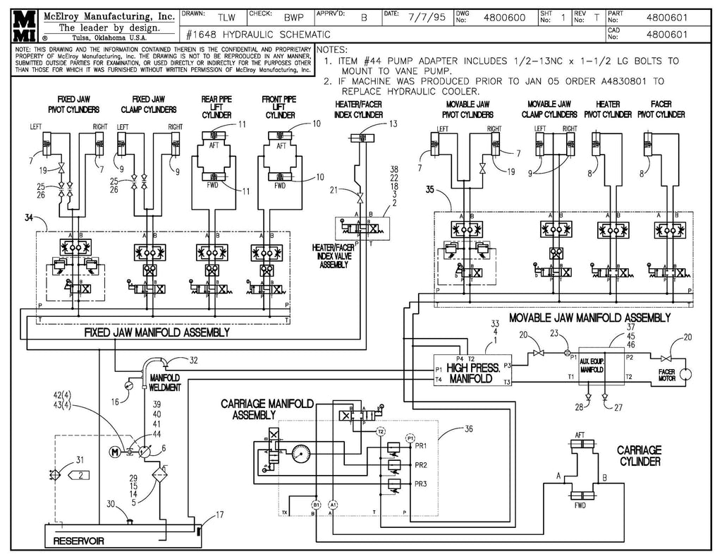 48 HYDRAULIC SCHEMATIC