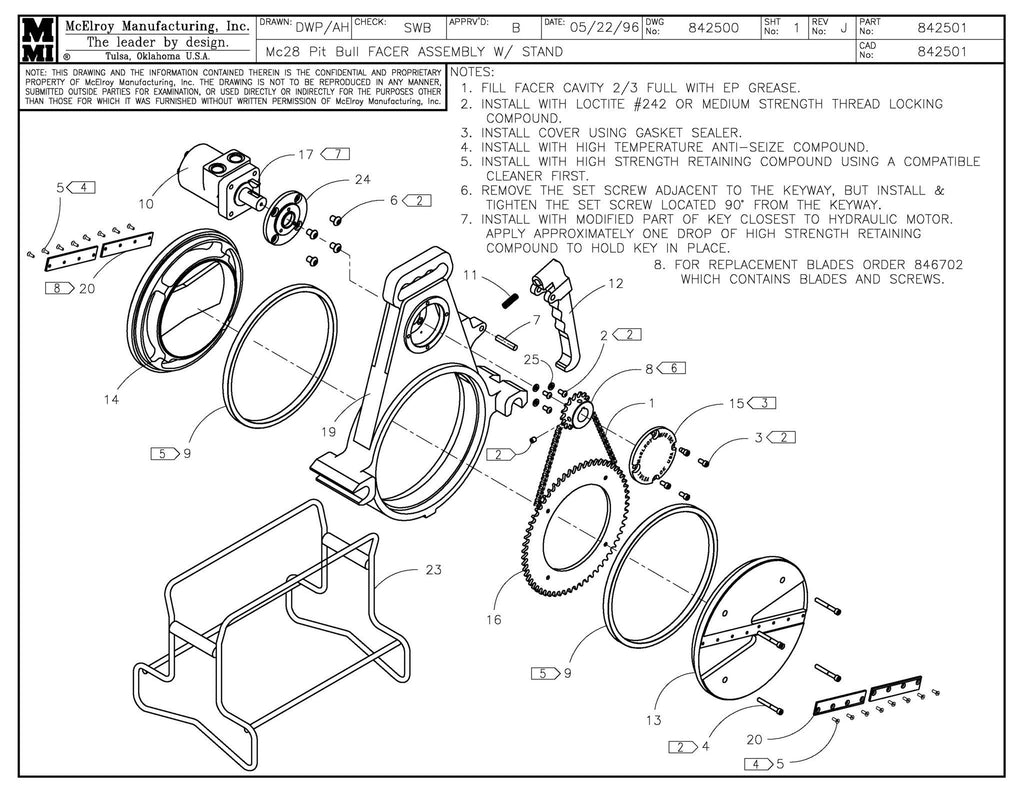 8PB FCR ASSY W/STAND