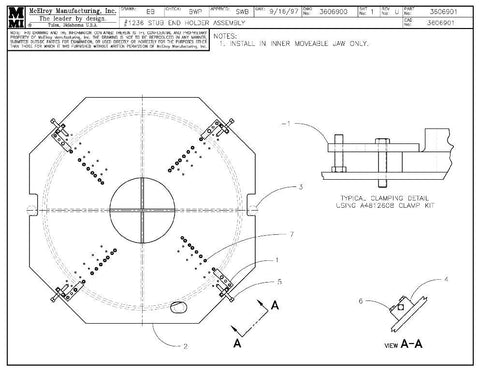 36 stub end holder assy