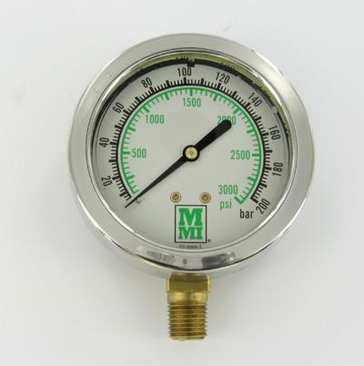 3000psi/bar pressure gauge