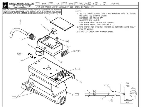14 200-240,50/60 fcr mtr assy