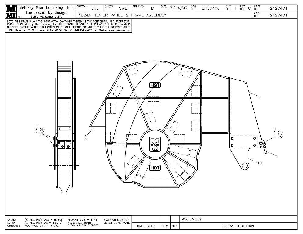 24 htr panel&frame assy