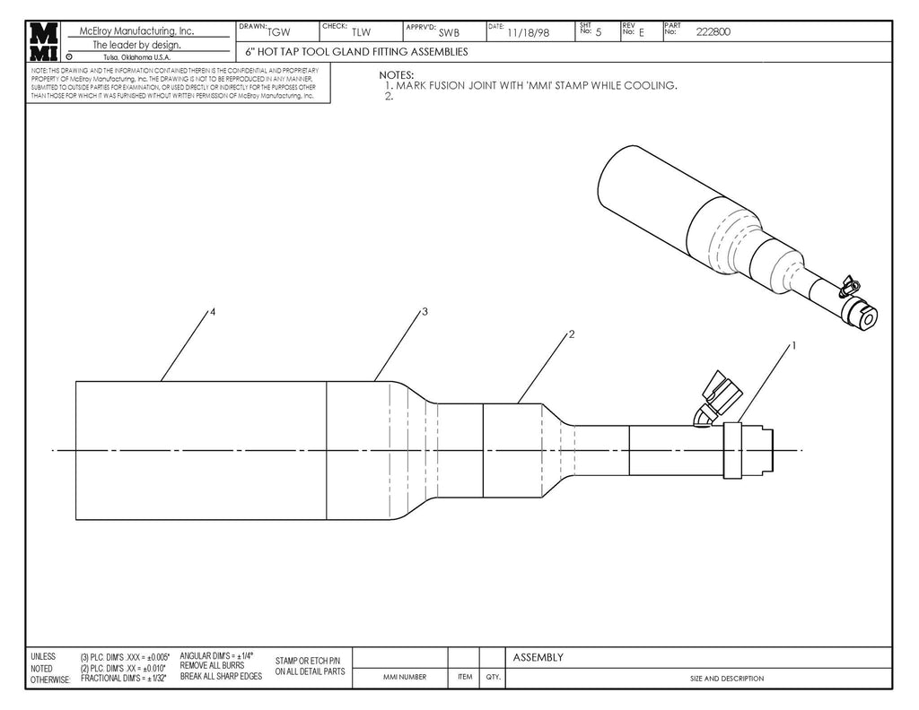 6IPS DSR8100 HTT GLAND FTG ASY