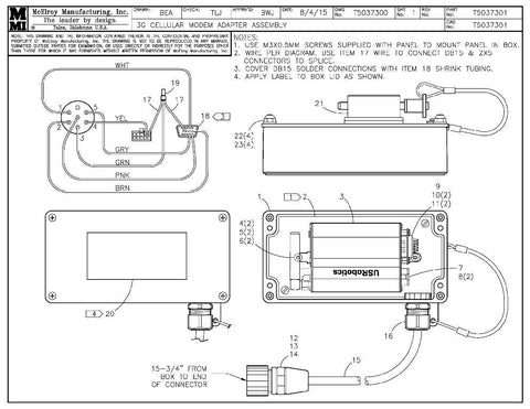 3g cellular modem adapter assy
