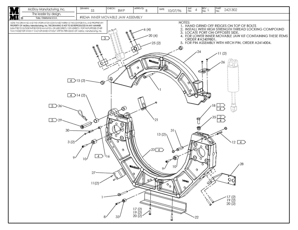 24 INNER MOVABLE JAW ASSY
