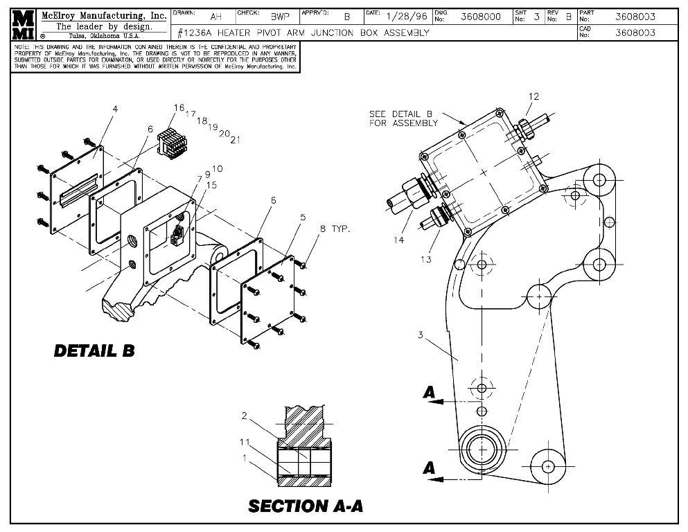 36 htr pivot arm assy