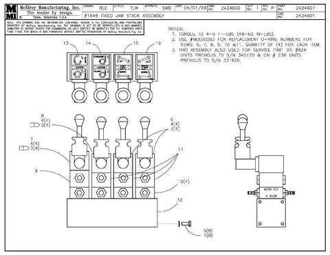 48 fixed jaw stack assy