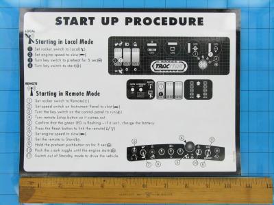 Start up procedure label