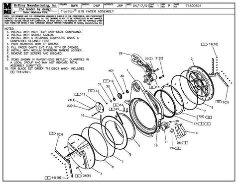 T618 facer assy