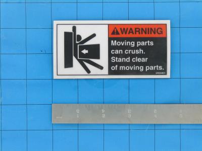 CRUSH HAZARD SAFETY LABEL