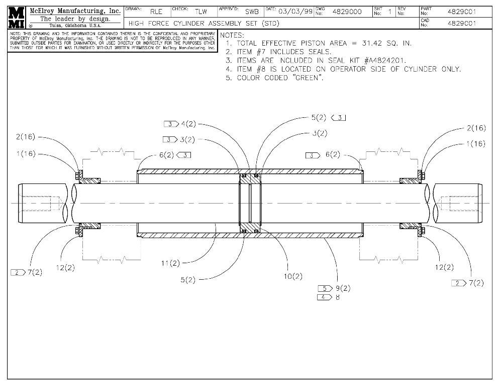 Hf cylinder assy set